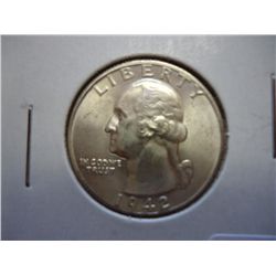 1942 WASHINGTON SILVER QUARTER AU+
