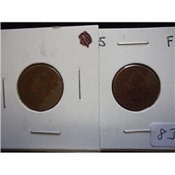 1864 & 85 INDIAN HEAD CENTS