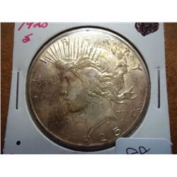 1925-S PEACE SILVER DOLLAR AU
