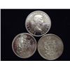 Image 1 : 3-1964 CANADA SILVER 50 CENTS 2-UNCS