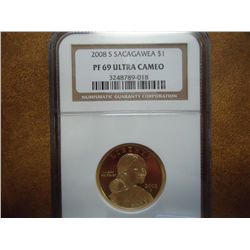 2008-S SACAGAWEA DOLLAR NGC PF69 ULTRA CAMEO