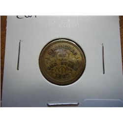 1863 CIVIL WAR TOKEN (BRASS)