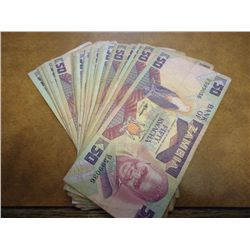 40 ZAMBIA 50 KWACHA NOTES