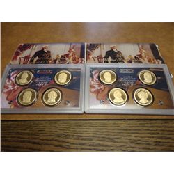 2008 & 09 US PRESIDENTIAL 1 DOLLAR COIN PF SETS
