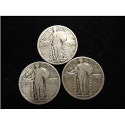 1925,27 & 28 STANDING LIBERTY QUARTERS