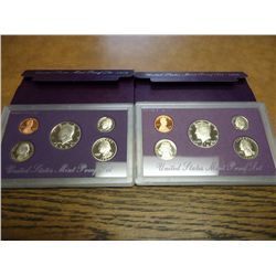 1988 & 89 US PROOF SETS (WITH BOXES)