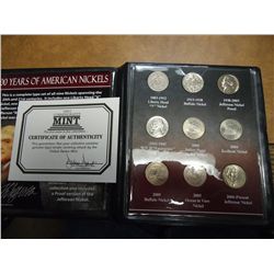 100 YEARS OF AMERICAN NICKELS (AS SHOWN)