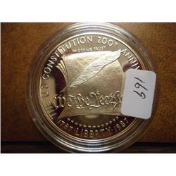 1987-P US CONSTITUTION SILVER DOLLAR PROOF