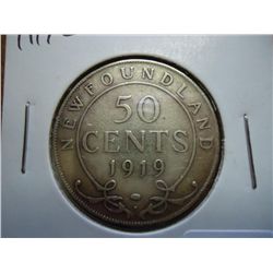 1919-C NEWFOUNDLAND SILVER 50 CENTS
