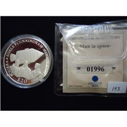 2000 LIBERIA $20 SILVER PROOF