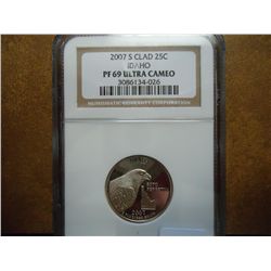 2007-S IDAHO QUARTER NGC PF69 ULTRA CAMEO