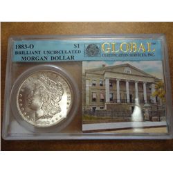 1883-O MORGAN SILVER DOLLAR GLOBAL BRILLIANT UNC