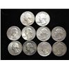 Image 1 : 10 ASSORTED 1960'S WASHINGTON SILVER QUARTERS