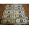 Image 1 : 10 ASSORTED 1957 $1 SILVER CERTIFICATES