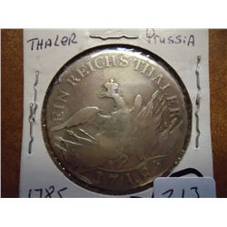 1785 PRUSSIAN SILVER THALER