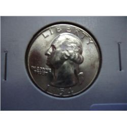 1954 WASHINGTON SILVER QUARTER (UNC)