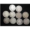Image 1 : 10 ASSORTED BARBER DIMES