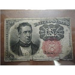 1874 US 10 CENT FRACTIONAL CURRENCY