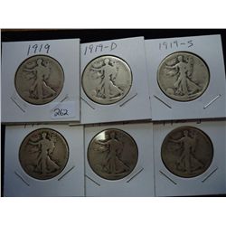 1919,19-D,19-S,20,20-D & 20-S WALKING LIB. HALVES