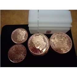 ROLL OF 20-1 AVDP. OUNCE COPPER ROUNDS