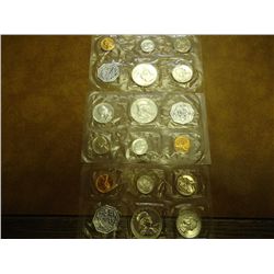 1959,60 & 61 US SILVER PROOF SETS (NO ENVELOPES)