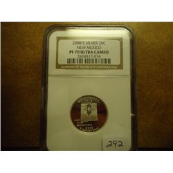 2008-S SILVER NEW MEXICO QUARTER NGC PF70 ULTRACAM