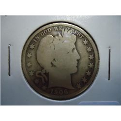1906 BARBER HALF DOLLAR