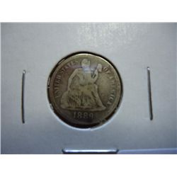 1889 SEATED LIBERTY DIME