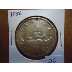 1956 CANADA SILVER DOLLAR (HOLED)