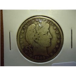 1909 BARBER HALF DOLLAR (FINE)