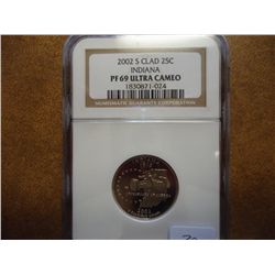 2002-S INDIANA QUARTER NGC PF69 ULTRA CAMEO