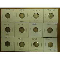 1890 SEATED,98,01,02,03,08,10,11,12,14,14-D & 14-D