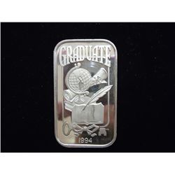 1 TROY OZ .999 FINE SILVER INGOT