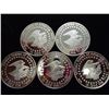 Image 2 : 5-ASSORTED 100 MIL .999 SILVER ROUNDS PROOF