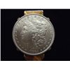 Image 1 : MONEY CLIP WITH 1884 MORGAN SILVER DOLLAR
