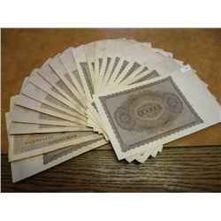 20 1923 GERMAN 100,000 MARK INFLATION NOTES
