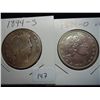 Image 1 : 1894-S & 94-O BARBER HALF DOLLARS POLISHED