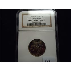 1999-S DELAWARE QUARTER NGC PF69 ULTRA CAMEO