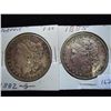 Image 1 : 1882-S & 85 MORGAN SILVER DOLLARS