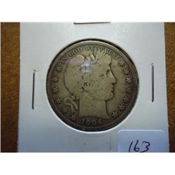 1904 BARBER HALF DOLLAR (VERY GOOD)