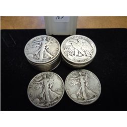ROLL OF 20 TEENS-40'S WALKING LIBERTY HALF DOLLARS