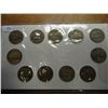 Image 2 : US WAR TIME SILVER NICKELS SET 11 COINS