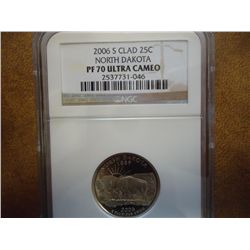 2006-S NORTH DAKOTA QUARTER NGC PF70 ULTRA CAMEO