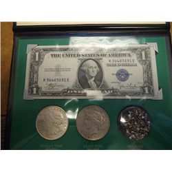 THE SILVER STORY CONTAINS: PEACE SILVER DOLLAR