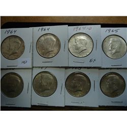 1964,64,64-D,65,66,67,68-D & 69-D JFK'S