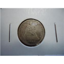 1891 SEATED LIBERTY DIME