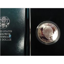 1990 EISENHOWER CENTENNIAL PROOF SILVER DOLLAR