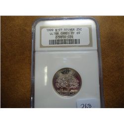 1999-S SILVER CONNECTICUT QUARTER NGC PF69