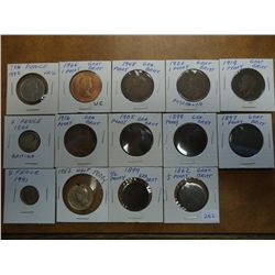 GREAT BRITAIN LOT 1862,99 & 52 HALF PENNIES, 1897,