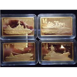 SET OF 4-2005-5 KWACHA MALAWI BATTLESHIP INGOTS PF